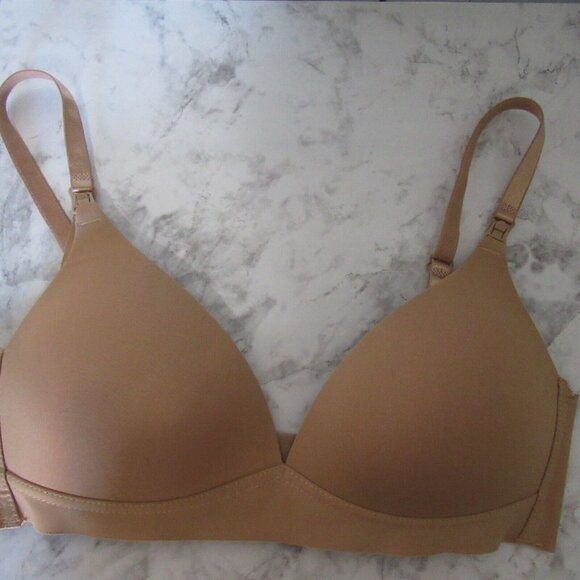 Prima Valentina Nursing Bra 34B Beige Tan Wireless Padded - Picture 1 of 7